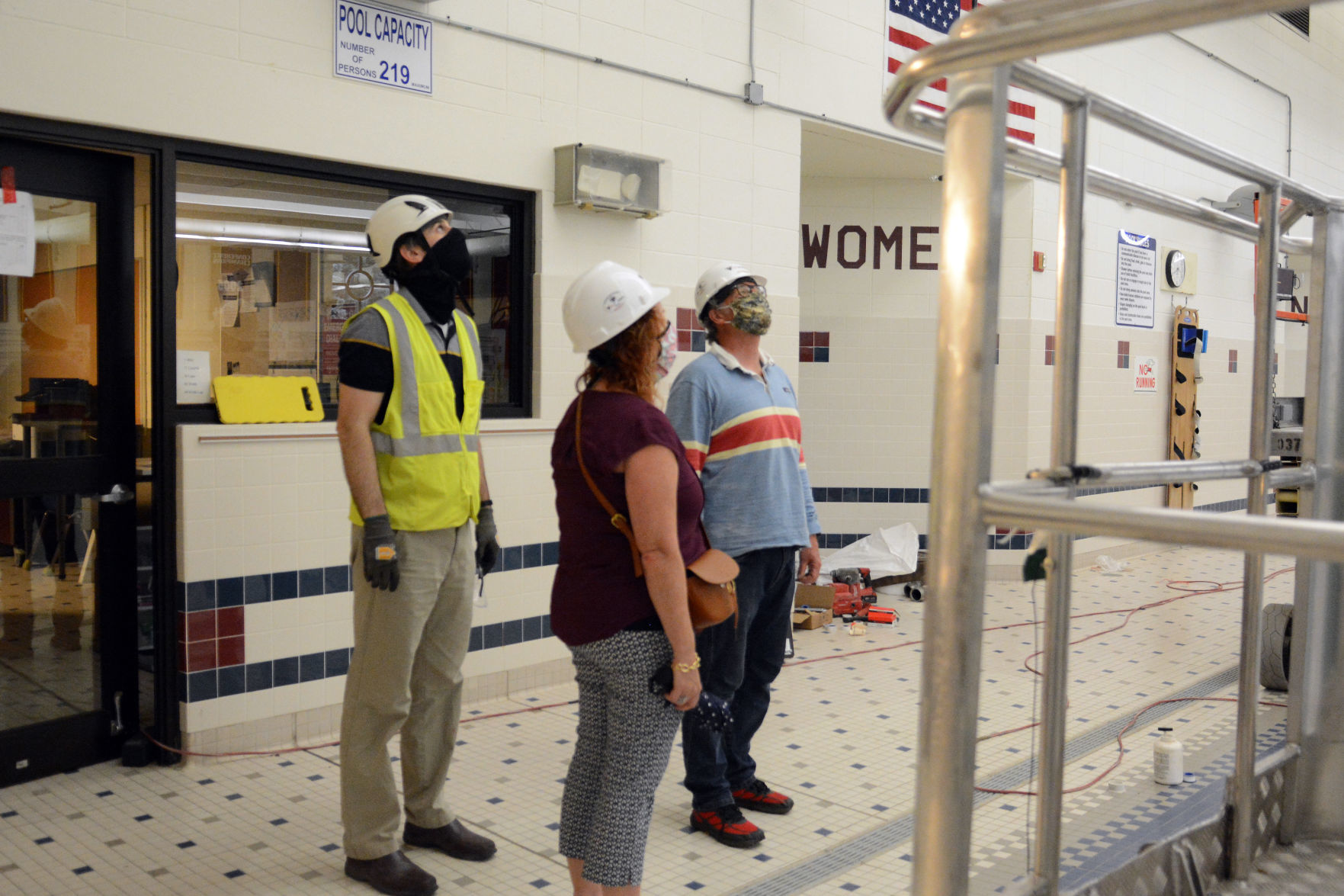 Baraboo middle school construction tour, June 23, 2020